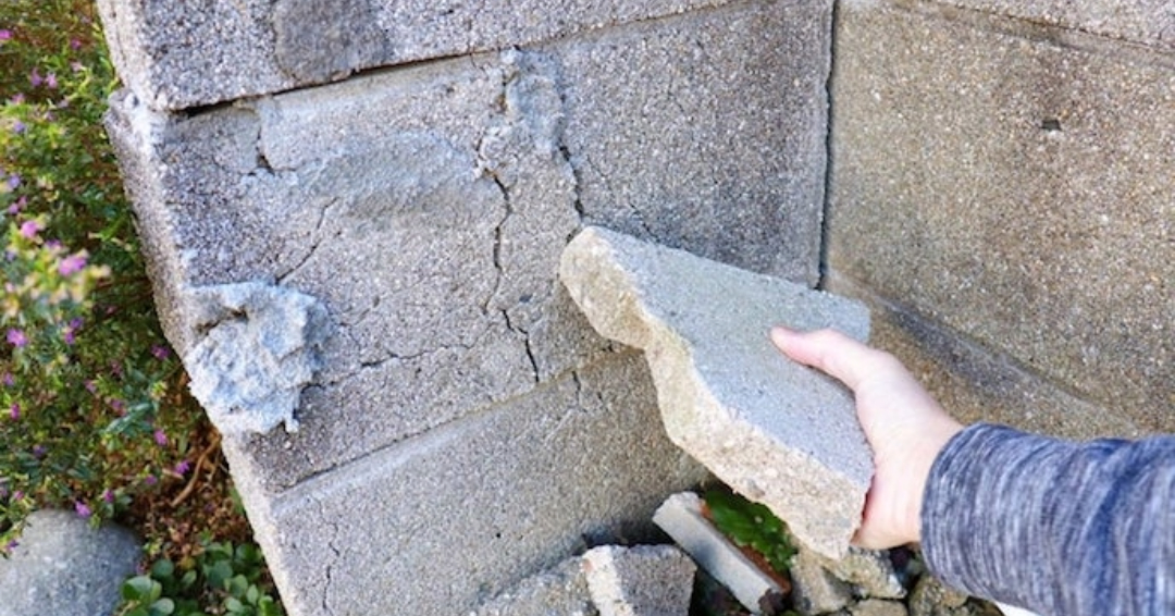 concrete block wall repair