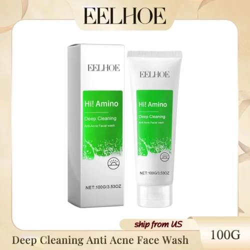 Eelhoe Acne Cleanser Deep Cleansing Face Acne Blackheads Shrink Pores Moisturize Refreshing Non-tightening Cleanser