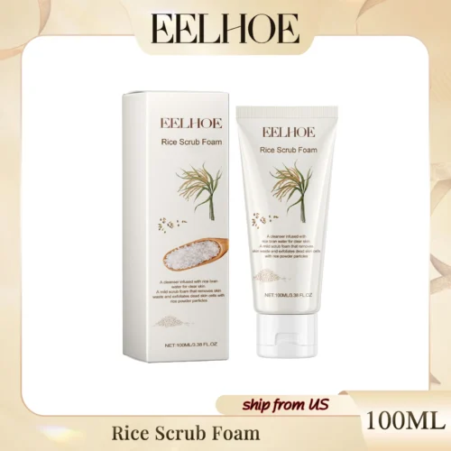 Eelhoe Rice Whitening Cleanser Deep Cleanser Narrow Pores Remove Dirt Repair Skin Dull Face And Oil Control Cleanser