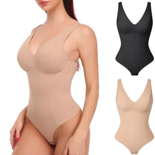 Women's Slimming Underwear Bodysuit Jumsuit Body Shaper Waist Trainer Corset Shapewear Top with Padded Bra Postpartum Recovery