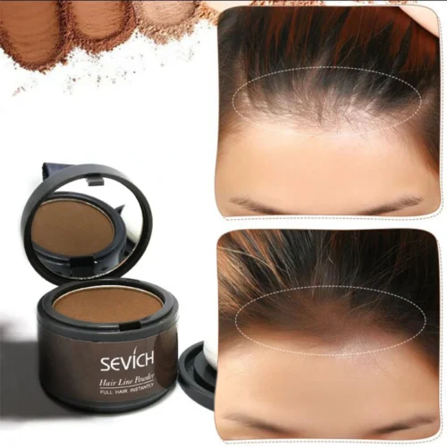 Sevich Natural Hair Line Shadow Hair Fluffy Powder Instant Black Root Cover Up Hair Concealer Coverage Unisex Hair Loss Product