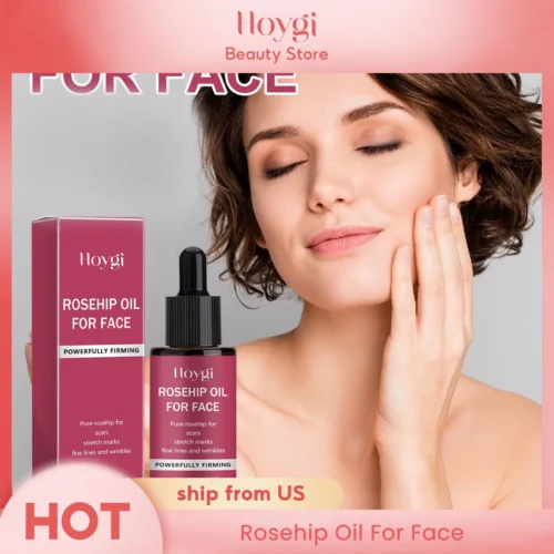 Pure Rosehip Oil Firming Delicate Pores Smooth Repair Facial Moisturizing Fade Fine Lines Wrinkles Acne Blackheads Face Care