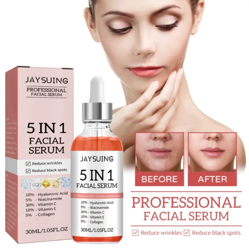 5 In 1 Hyaluronic Acid Essence Niacinamide Brightening Skin Moisturizing Shrink Pores Facial Care Serum Anti Aging Skin Care