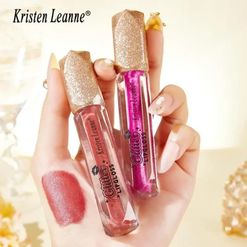 Glitter Lip Gloss Moisturizing Plumping Gloss Oil No-Sticky Lip Plumping Gloss Long-lasting Lip Gloss Sexy Plump Lip Glow Oil