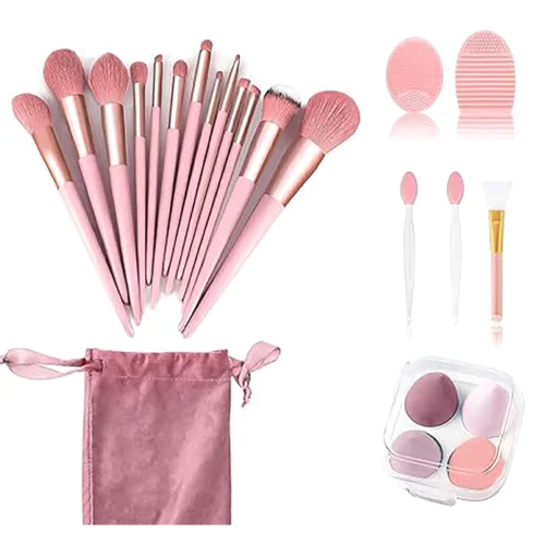 22PCS Beauty Makeup Brushes Kit Eyeshadow Makeup Brushes with Makeup Puff for Daily Makeup Beauty Tools