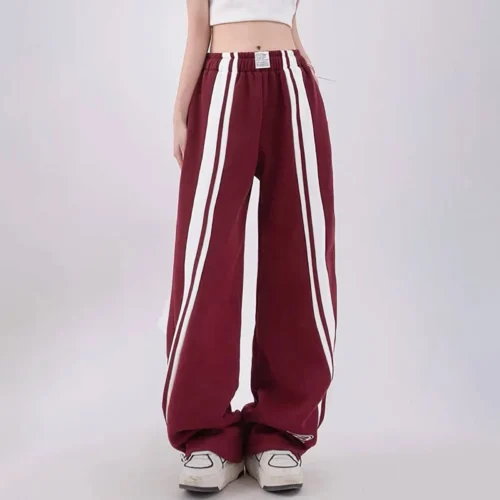 American Retro Black Street Hip-hop Trend Leisure Wide-leg Trousers Thin Straight Tube Baggy Sweatpants Cargo Pants Streetwear