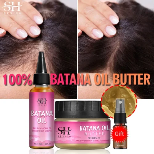 100% Pure Batana Oil From Honduras Natural Batana Butter For Hair Growth Alopecia Areata Hair Loss Treatment For Men & Women