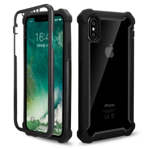 Phone Case For iPhone 12 11 Pro Max X XR XS Max 6 6S 7 8 Plus Shockproof Bumper Transparent Clear TPU Cases PC Back Phone Cover