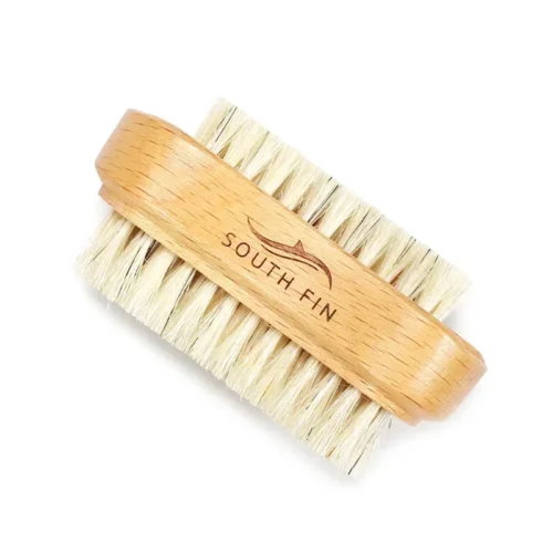 Double Sides Brushes Nail Cleaning Brush with Wooden Handle Natural Bristles Manicure Pedicure Tool Scrubbing Brush Nail brush