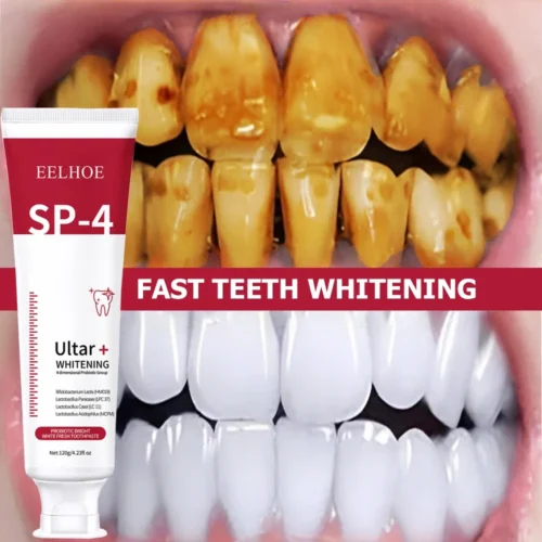 120g SP-4 Probiotic Whitening Toothpaste Whiten Teeth Oral Hygiene Cleaning Remove Dental Plaque Stains Fresh Bad Breath Tools